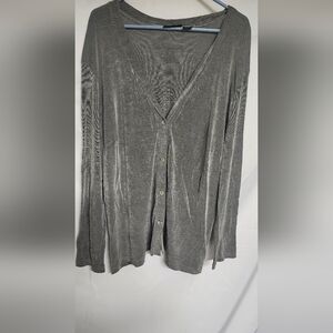 Elegant Gray Women's Cardigan